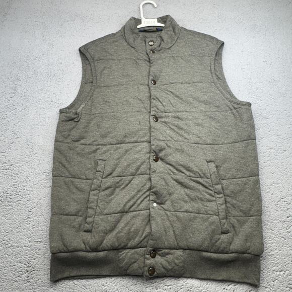 Polo‎ Ralph Lauren Vest Mens Large Gray Golf Quilted Puffer Sleeveless Jacket - Picture 1 of 10